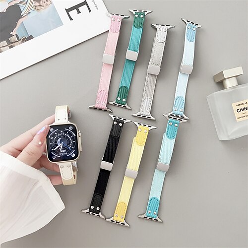 

Correa Deportiva Compatible con Apple Watch Correa 38mm 40mm 41mm 42mm 44mm 45mm 49mm cierre magnético Ajustable Nailon correa de repuesto para iwatch Series Ultra 8 7 SE 6 5 4 3 2 1