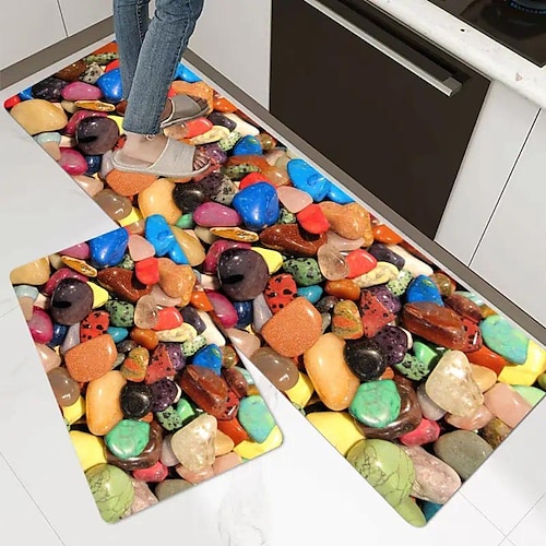 

arc-en-cobblestone tapis de cuisine antidérapant paillassons pour sol de cuisine tapis de cuisine et tapis antidérapant étanche chemin de cuisine confort debout tapis