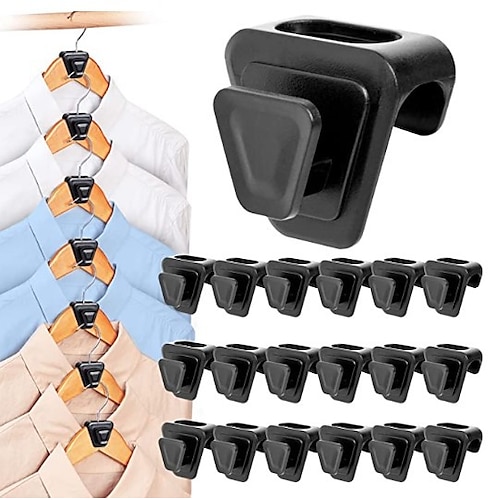 Space Triangles for Hangers, 18 Pcs Value Pack Space Saving Hanger Hooks,  Clothes Hanger Connector Hooks, Create Up to 5X Closet Space, Hooks for  Organizing Closets, Fits All Hangers 