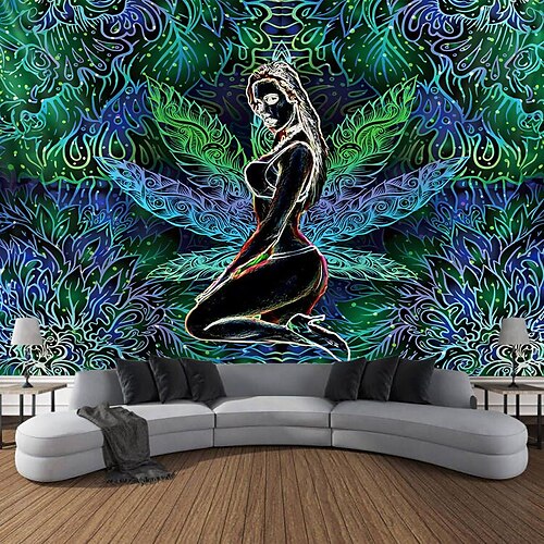 

beleza psicodélico pendurado tapeçaria folha erva daninha hippie arte da parede grande tapeçaria mural decoração fotografia pano de fundo cobertor cortina casa quarto sala de estar decoração