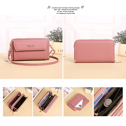 

Phone wallet Handbag Purse Crossbody Bags Portable Wallet Zipper Phone Case For iPhone 14 13 Pro Max 12 Mini 11 Samsung Galaxy S23 S22 Plus S21 FE A73 A53 Up to 6.7 Inch