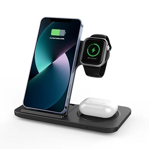 

Wireless Charger Wireless Charging Stand Fast Wireless Charging Universal 3 in 1 For Xiaomi Watch Cellphone iPhone 14/13/12/11 / X / 8 Pro Max Plus Mi Band Apple Watch Series SE / 6/5/4/3/2/1