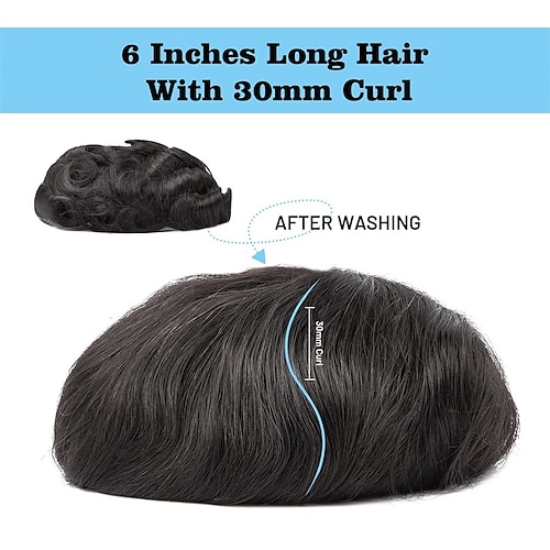 Toupee for Men 8x10 Inch on sale 0.06mm Thin PU Skin