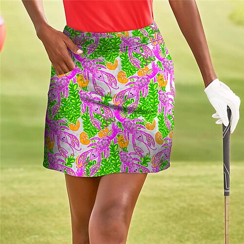 

Women's Tennis Skirts Golf Skirts Breathable Quick Dry Moisture Wicking Skirt Tennis Clothing Floral Printed Summer Tennis Golf Pickleball