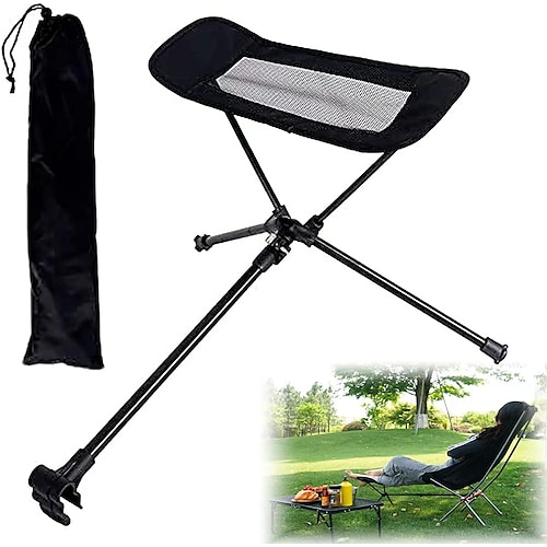 Universal Camping Chair Foot Rest Ottoman Folding Attachable Leg Rest  Recliner Lazy Retractable Footstool Leg Rest for Retractable Stool Hammock  Chair Foot Rest (Grey) 2024 - $17.99