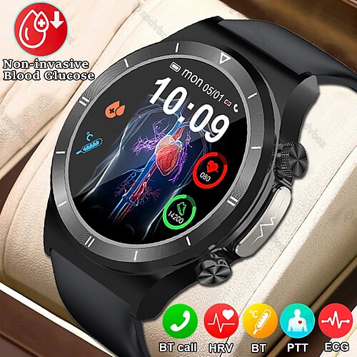 

Montre intelligente pour hommes femmes 1,39 pouces smartwatch fitness montre de course bluetooth ecg ppg surveillance de la température podomètre compatible avec android ios hommes appels mains