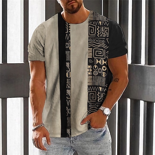 

Hombre Camiseta Graphic Bohemio Cuello Barco Ropa Impresión 3D Exterior Diario Manga Corta Estampado Moda Design Vintage