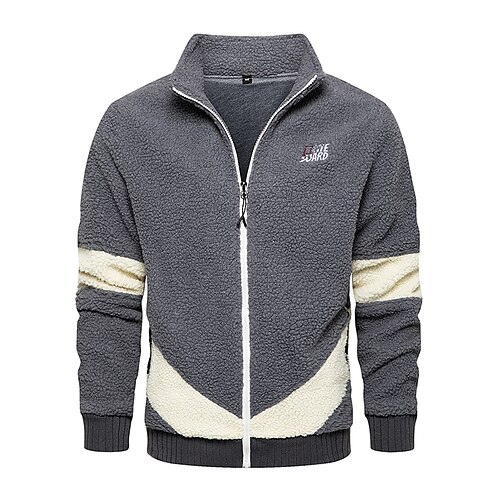 

Men's Zip Hoodie Sweatshirt Fleece Jacket Army Green Blue Gray Standing Collar Color Block Sports Outdoor Daily Sports Designer Basic Casual Spring Fall Clothing Apparel Hoodies Sweatshirts