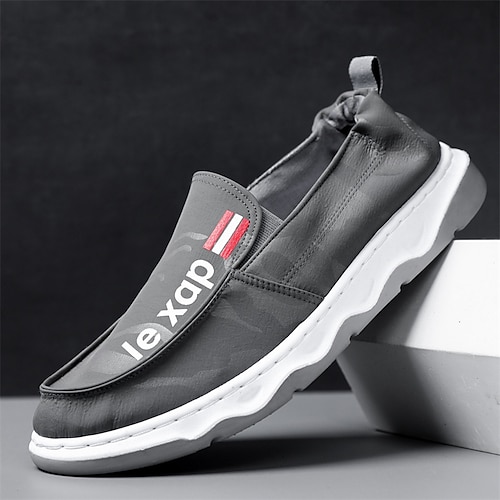 

Homens Mocassins e Slip-Ons Sapatos casuais masculinos Sapatos Confortáveis Vintage Casual Ao ar livre Diário Caminhada Tecido Respirável Antiderrapante Preto Cinzento Verão Primavera