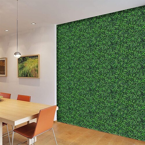 

1pc Plastic Artificial GrassWall Panel Hedge Greenery UV Protection Green Decor Privacy Fence For Wall Decor