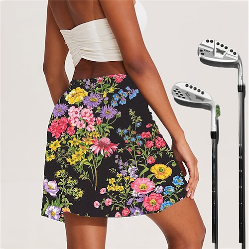 

Mujer Falda de tenis falda de golf Transpirable Secado rápido Dispersor de humedad Vestidos Ropa de tenis Floral Impreso Verano Tenis Golf pepinillo