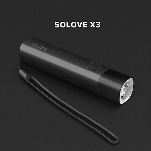 

Solove x3 lampe de poche led 3000mah puissance mobile usb multi-fonction luminosité torche batterie externe éclairage portable