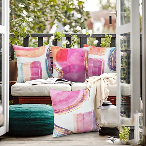 

Housse de coussin imperméable extérieure graffiti coloré pour patio jardin canapé canapé salon 1 pc