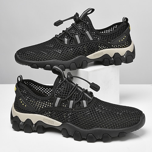 

Men's Casual Shoes Casual Outdoor Daily Walking Shoes Mesh Synthetics Breathable Comfortable Black Blue Gray Summer Spring