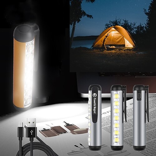 

Mini-Taschenlampe, wiederaufladbare USB-Taschenlampe, leistungsstarke Batterie, Cob-Taschenlampen, Magnet-Arbeitstaschenlampe