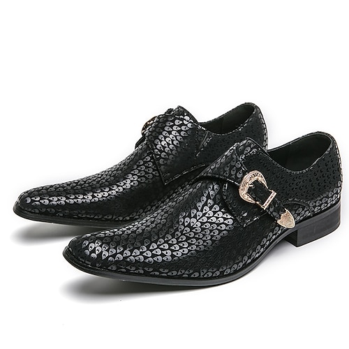 

Hombre Oxfords Zapatos formales Zapatos De Vestir Zapatos de cuadros de estilo británico Casual Británico Boda Fiesta y Noche PU Plata Negro Dorado Primavera Otoño