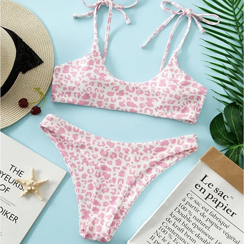 

Mujer Bañadores Bikini 2 piezas Normal Traje de baño Delgado Plano Multicolor Negro Amarillo Rosa Azul Piscina Morado Camisola Con Tirantes Trajes de baño nuevo Vacaciones Moda