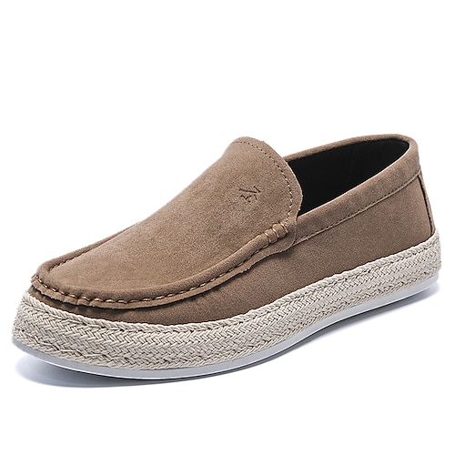 

Herren Turnschuhe Loafer Slip On Mokkasin Karierte Schuhe im britischen Stil Komfort Schuhe Brautkleider schlicht Britisch Täglich PU Atmungsaktiv Komfortabel Blau Khaki Frühling Herbst