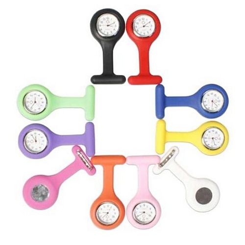 

silicone infirmière broche tunique fob montre à quartz infirmières infirmières pendentif montre de poche