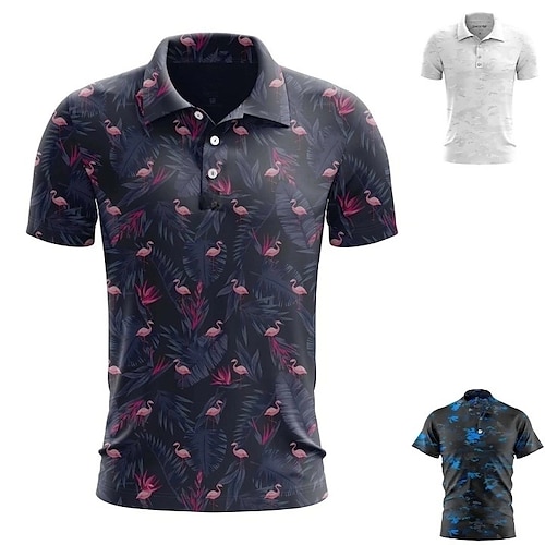 

Herren poloshirt Golfhemd Golfkleidung Atmungsaktiv Schnelltrocknend Weich Kurzarm Shirt Regular Fit Bedruckt Sommer Frühling Fitnesstraining Golfspiel Badminton