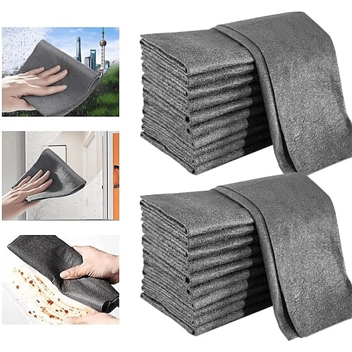 

2Pcs Glass Cleaning Cloth Lint Free Cleaning Towel Vehicle Care Cleaning Rag Kitchen Dish Cloth Car Accessory Household Supply