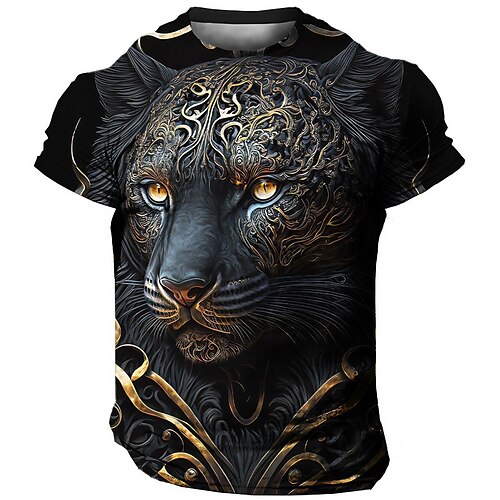 

Homens Camiseta Gráfico Animal Gola Redonda Roupa Impressão 3D Ao ar livre Diário Manga Curta Imprimir Moda Designer Vintage