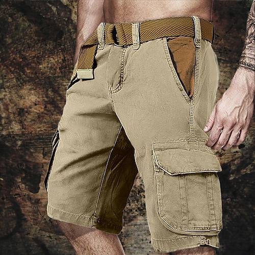 

Herre Cargoshorts Shorts Shorts til turbruk Multi lomme عادي Anvendelig Kort utendørs Daglig 100 % bomull Designer Fritid Svart Militærgrønn