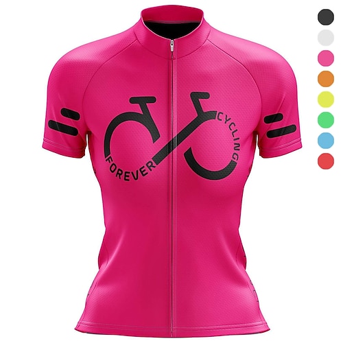 

21Grams Women's Cycling Jersey Short Sleeve Bike Jersey Top with 3 Rear Pockets Mountain Bike MTB Road Bike Cycling Breathable Quick Dry Moisture Wicking Reflective Strips Black White Yellow Graphic