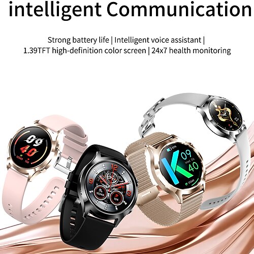 

696 Y29 Relógio inteligente 1.39 polegada Relógio inteligente Bluetooth Podômetro Aviso de Chamada Monitor de Sono Compatível com Android iOS Feminino Chamadas com Mão Livre Lembrete de Mensagem