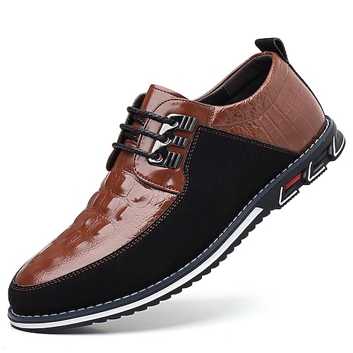 

Herren Outdoor Freizeitschuhe für Herren Komfort Schuhe Leder-Loafer Geschäftlich Vintage Klassisch Outdoor Täglich Wanderschuhe Leder Atmungsaktiv Dunkelbraun Schwarz Sommer Frühling