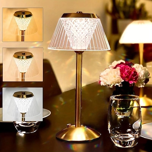 Crystal Lamp Led Rechargeable Table