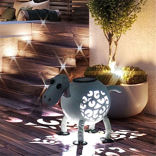 

fer art vache l'énergie solaire forme animale lumière cour extérieure décoration lumière atmosphère de fête lumière de mariage prop lumière