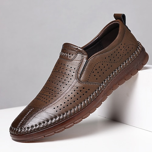 

Hombre Zapatos de taco bajo y Slip-On Zapatos casuales de hombre Sandalias Confort Negocios Casual Diario Oficina y carrera Zapatos de Paseo Cuero Transpirable Cómodo Antideslizante Zapatos negros