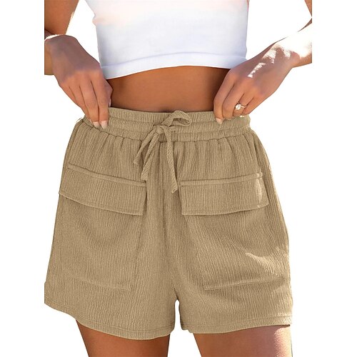 

Femme Short Pantalon Noir Blanche Violet Claire Actif Mode Décontractées Extérieur du quotidien Des sports Poche Court Respirabilité Plein S M L XL 2XL