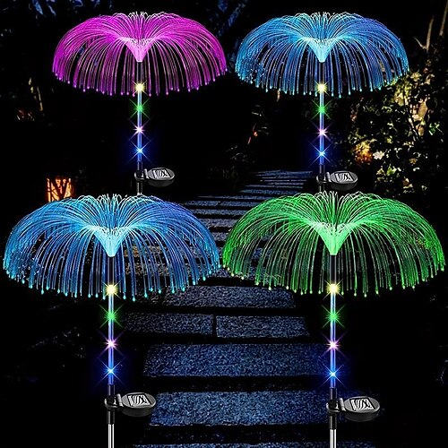 

decorações de água-viva solar luz rgb mudança de cor energia solar água-viva luzes solares decoração ao ar livre luzes do jardim jardim ao ar livre decoração de verão à prova d'água decoração de casa