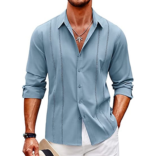 

Homme Chemise Rayé Imprimés Photos Col rabattu Abricot Blanche bleu marine Bleu Vert Extérieur Plein Air manche longue Imprimer Vêtement Tenue Mode Vêtement de rue Design Décontractées