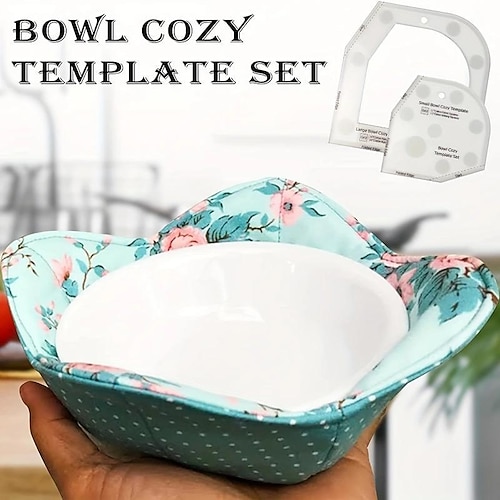 Bowl Cozy Template Cutting Ruler Kit, Acrylic Transparent Quilting Bowl  Cozy Templates For Hot And Cold Food Bowl Rack, DIY Kitchen Art Craft 2024  - $7.99