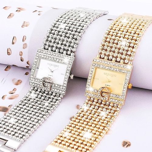 

Relojes de marca de lujo casual para mujer, reloj de pulsera redondo con diamantes completos, reloj de pulsera con movimiento de cuarzo analógico