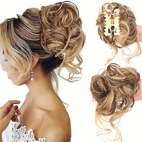 

chignons Hair Bun Drawstring Synthetic Hair Hair Piece Hair Extension Curly Party Daily Wear Party & Evening A1 A2 A3