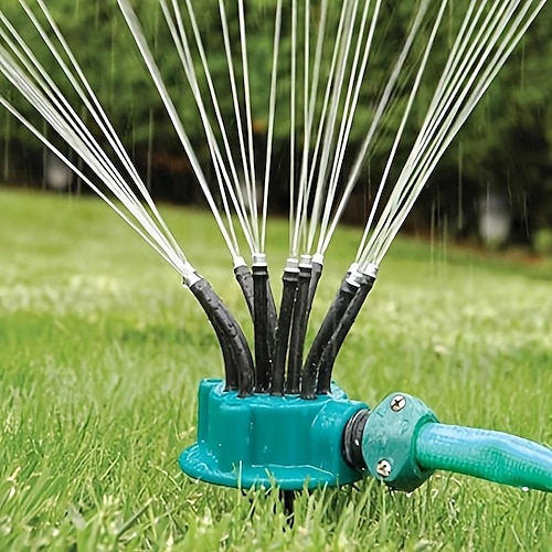 

Garden Lawn Sprinkler, 360° Garden Automatic Multi-Tips Watering Sprinkler, Roof Heat Sprinkler