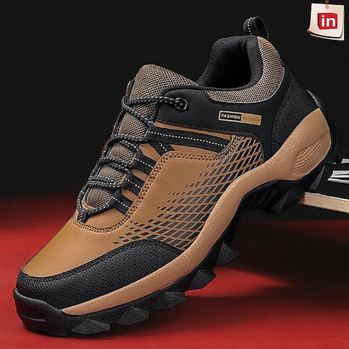 

Herren Turnschuhe Freizeitschuhe für Herren Sportlicher Look Übergrössen Sport Vintage Brautkleider schlicht Outdoor Täglich Strand Rennen Wandern Radfahren Leder Atmungsaktiv Schwarz Braun Armeegrün