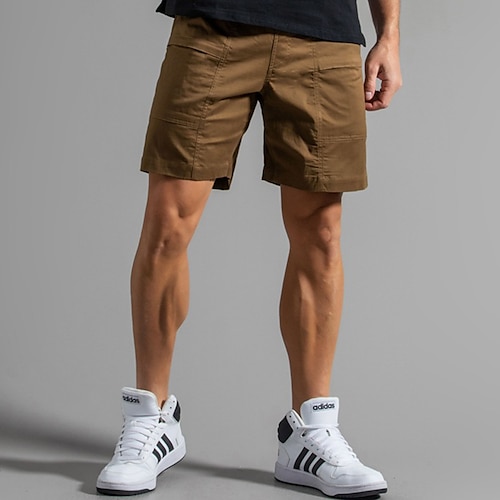 

Homens Shorts de verão Bermudas Shorts casuais Bolsos Tecido Conforto Respirável Ao ar livre Diário Para Noite 100% Algodão Moda Casual Preto Branco