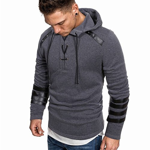 

Homme Sweat à capuche Noir Vert Véronèse Gris foncé Capuche Imprimés Photos Cordon Sport Loisir du quotidien Des sports Estampage à chaud Frais basique Décontractées Printemps été Vêtement Tenue