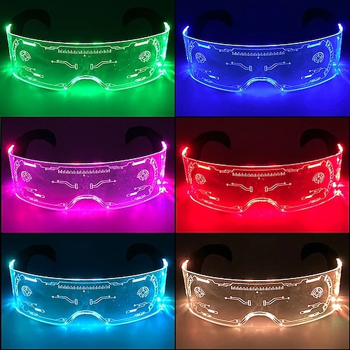 Colorful LED Glasses Luminous Glasses for Music Bar KTV Glow Party  Decoration Christmas Festival Glowing Neon Glasses 2023 - CHF11