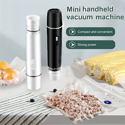 

1pc Handheld Vacuum Sealer Machine Automatic Food Vacuum Pump Moisture-proof And Fresh-keepingSous Vide Vacuum Sealer Portable Vacuum Sealer Machine For