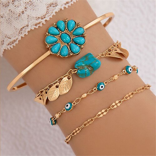 

Mujer Brazalete Arcaico Exterior Floral Pulsera