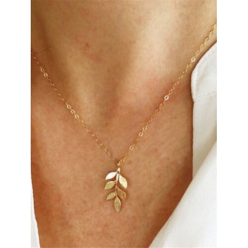 

Mujer Collares Moda Exterior Hoja Collares