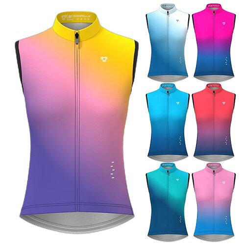 

21Grams Damen Fahrradweste Radtrikot fahrradbekleidung Fahrradtrikot Ärmellos Fahhrad Weste / Fahrradweste Trikot Shirt mit 3 Gesäßtaschen MTB Mountain Rennrad Atmungsaktiv Schnelltrocknend