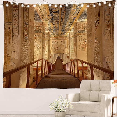 

Ancient Egyptian Hanging Tapestry Wall Art Large Tapestry Mural Decor Photograph Backdrop Blanket Curtain Home Bedroom Living Room Decoration