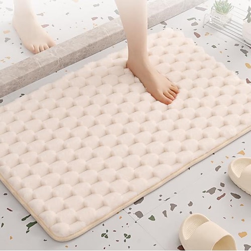 

Alfombrilla gruesa para baño, alfombrillas de espuma viscoelástica, alfombrilla de baño superabsorbente, alfombrilla de secado rápido, alfombrilla antideslizante para kit de baño, ducha, bañera